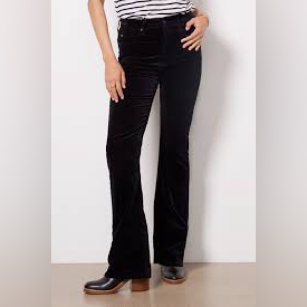 AG Alexxis high rise bootcut velvet black jeans